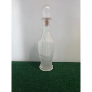 Vintage Frosted Barber Shop Bottle